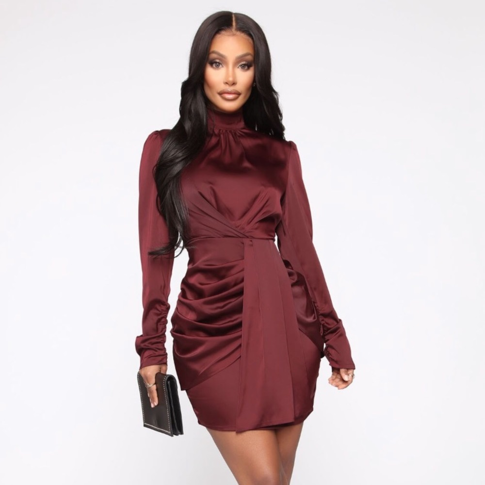 Raise Your Glass Satin Mini Dress